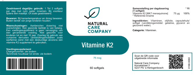 Vitamine K2 75 mcg - Afbeelding 3